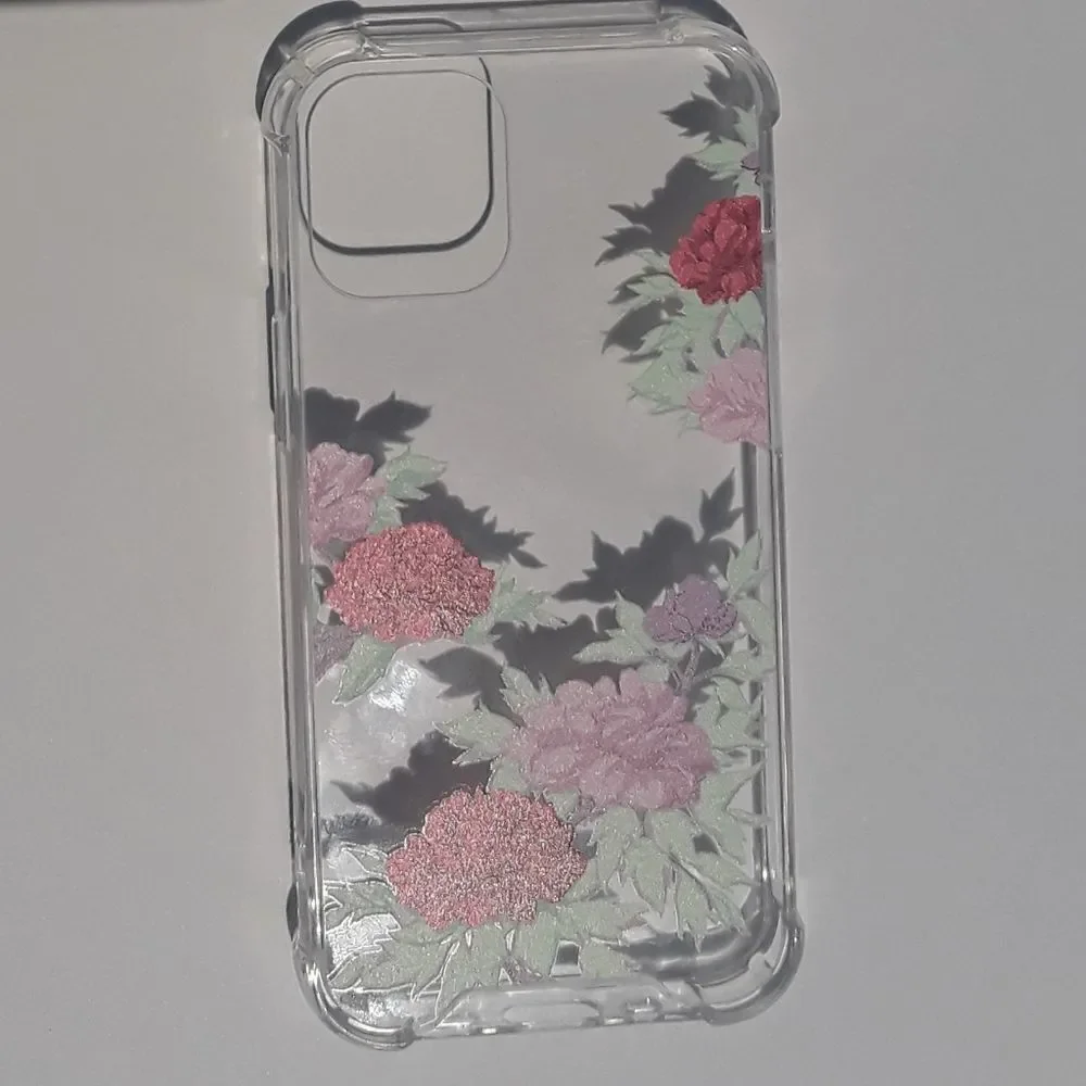 OTBRA Clear Floral Patt...iPhone 12( Rose, Clear)